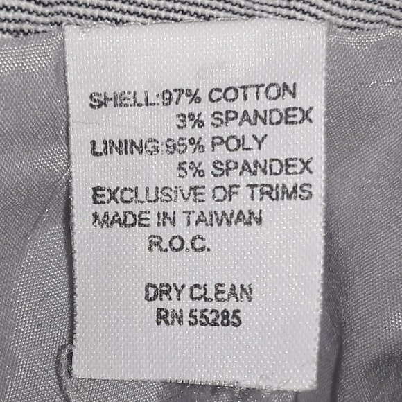 Express ladies size 2 gray/blue, white fine pinstripe.lined mini skirt - Picture 5 of 5